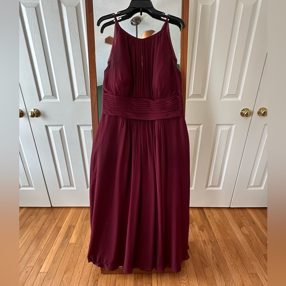 Azazie Bonnie bridesmaid dress size A18 Cabernet